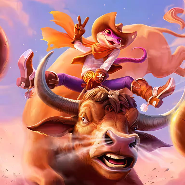 Lizaro Casinon cowboy härän selässä – dynaaminen kuvitus vedonlyöntiin ja toimintapeleihin